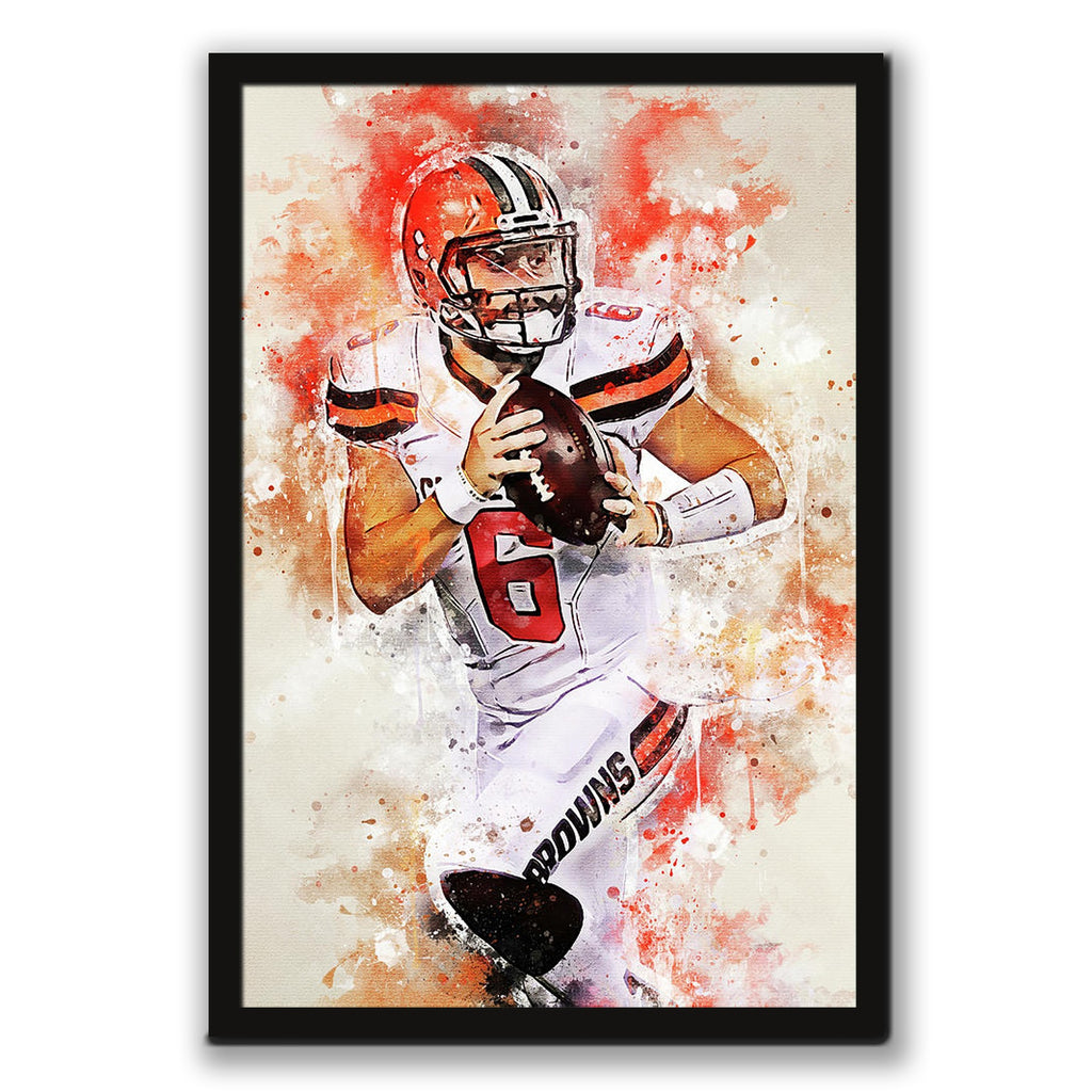 Baker Mayfield Sports Celebrity Art Deco Poster 5 Canvas Wall Art Poster Decor Gift