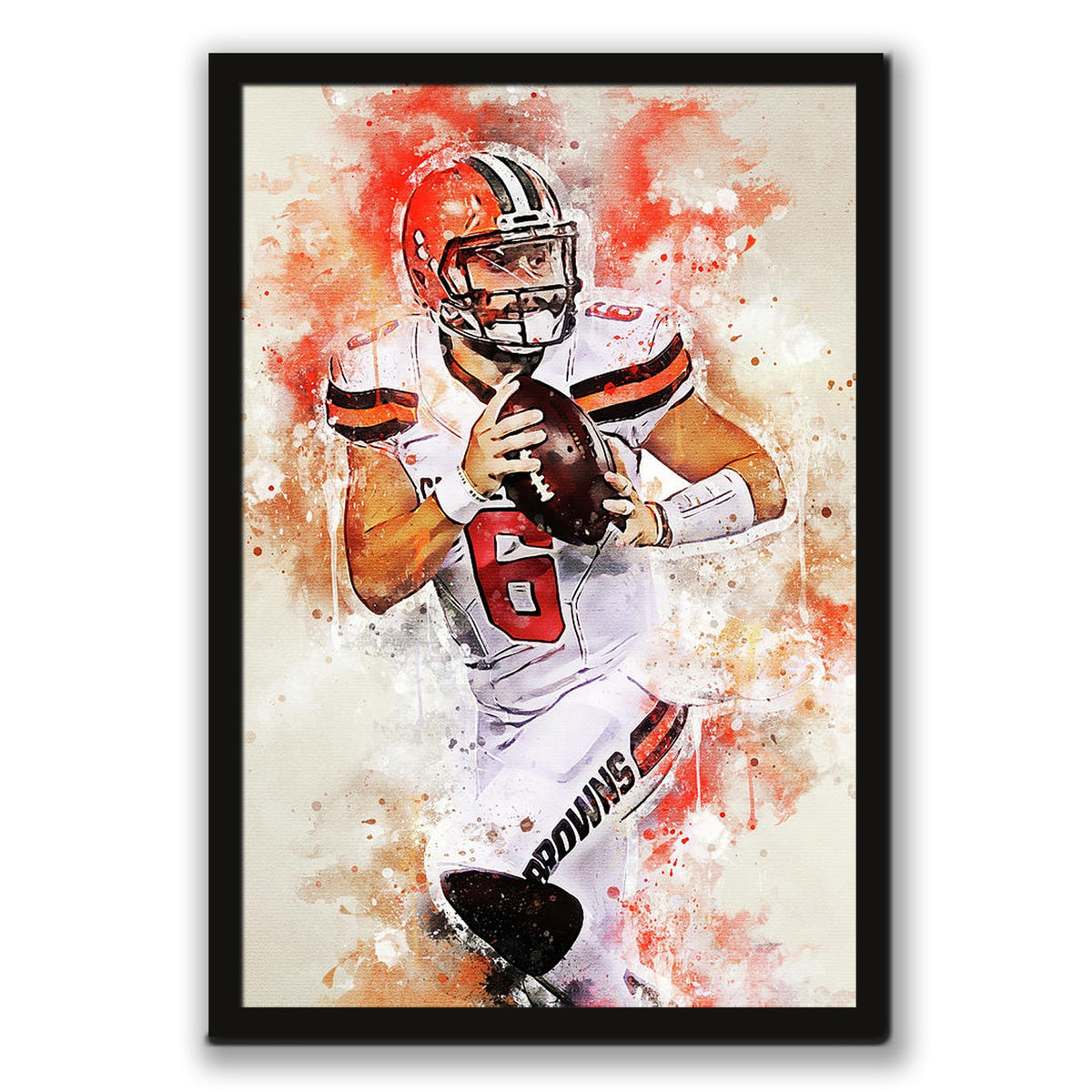 Baker Mayfield Sports Celebrity Art Deco Poster 5 Canvas Wall Art Poster Decor Gift