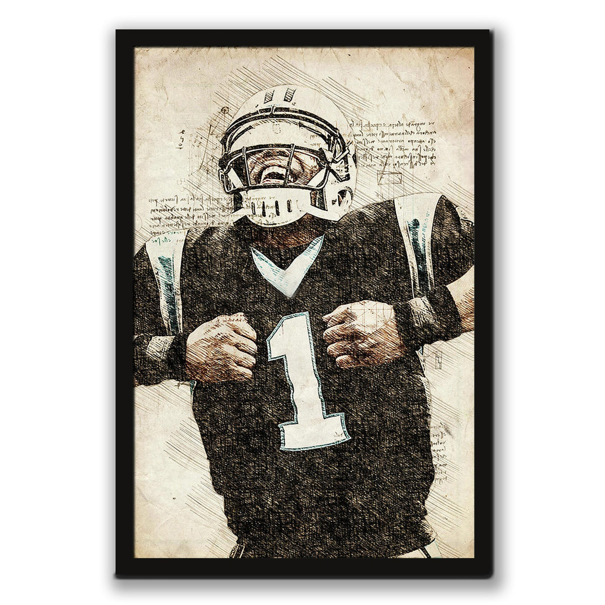 Cam Newton Sports Celebrity Art Deco Poster 8 Canvas Wall Art Poster Decor Gift