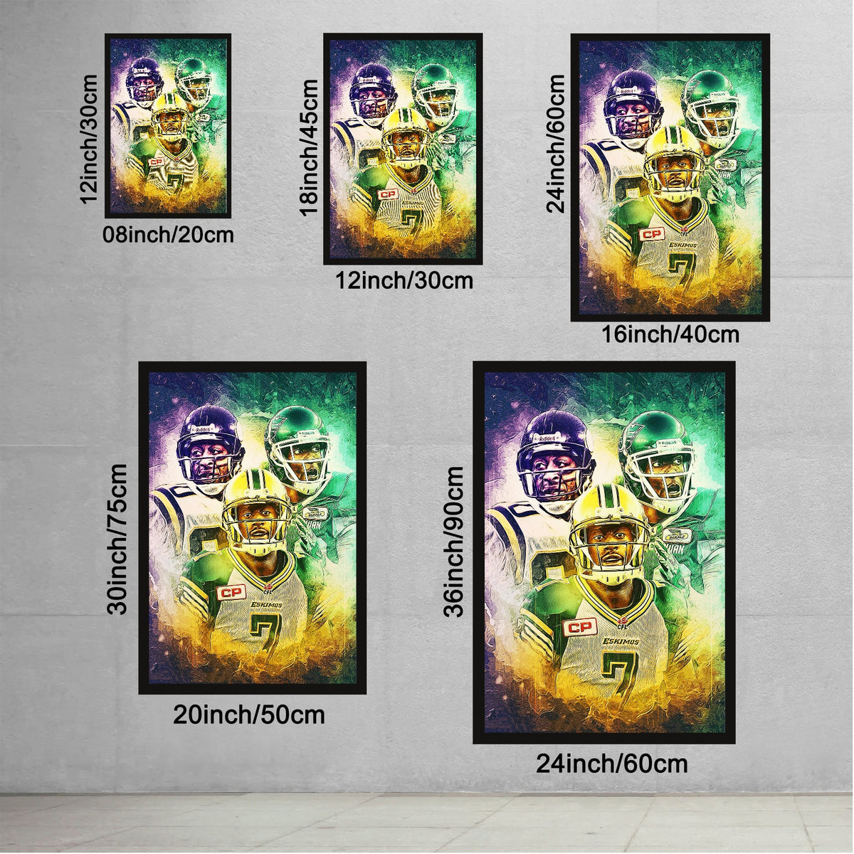 Cris Carter Duron Carter Kenny Stafford Art Sports Decorative Poster School Dormitory 4 Canvas Wall Art Poster Decor Gift