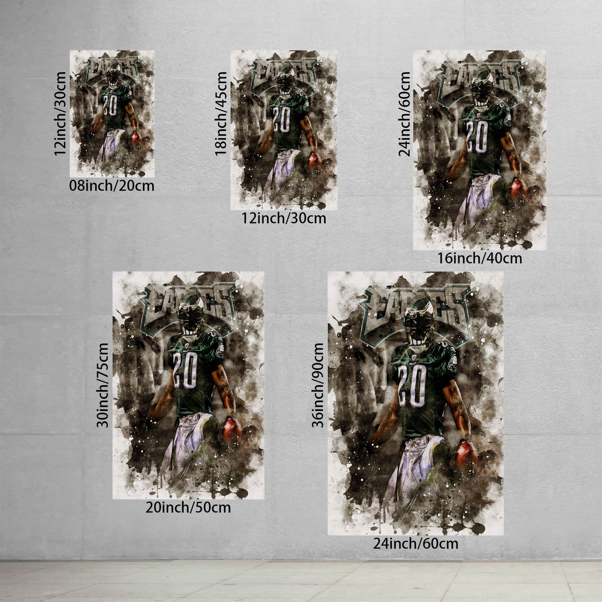 Brian Dawkins Art Poster 8 Canvas Wall Art Poster Decor Gift