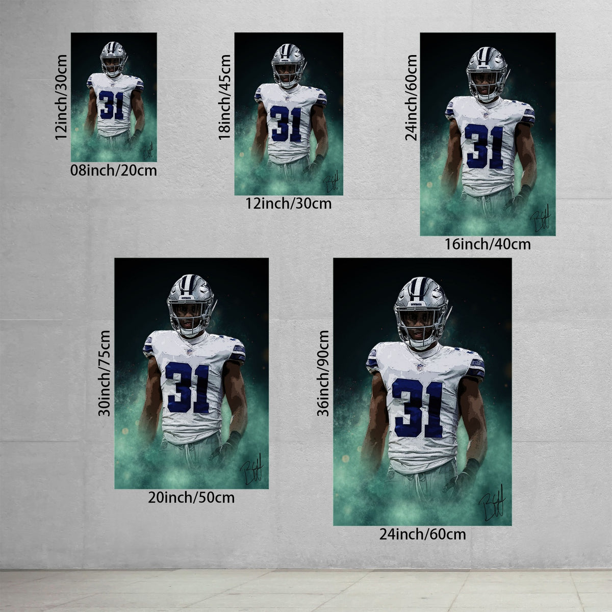 Byron Jones Celebrity Sports Art Poster School Dining Room Decoration 1 Canvas Wall Art Poster Decor Gift