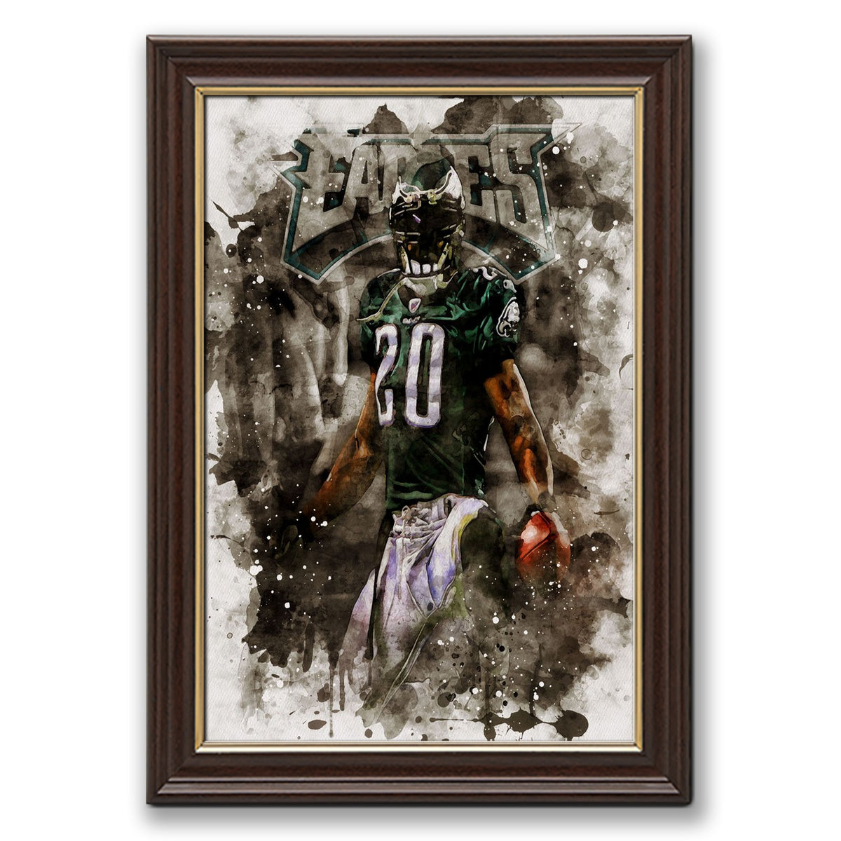 Brian Dawkins Art Poster 8 Canvas Wall Art Poster Decor Gift