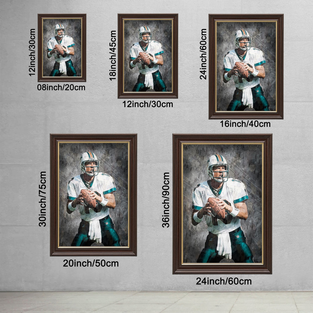 Dan Marino Celebrity Sports Art Poster School Dining Room Decoration 0 Canvas Wall Art Poster Decor Gift