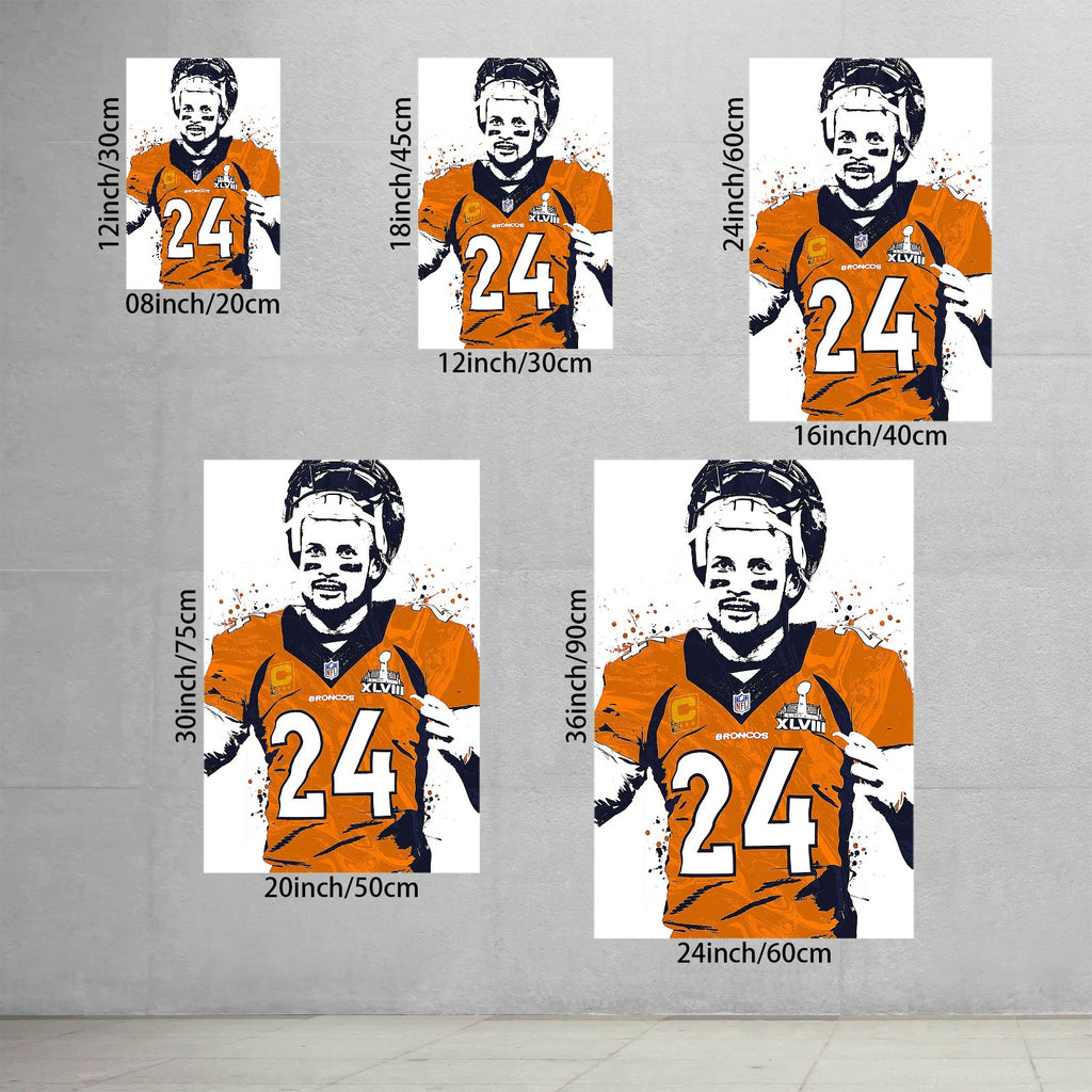 Champ Bailey Celebrity Sports Art Poster School Dining Room Decoration 1 Canvas Wall Art Poster Decor Gift