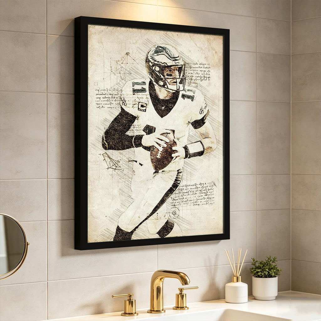 Carson Wentz Sports Celebrity Art Deco Poster 5 Canvas Wall Art Poster Decor Gift