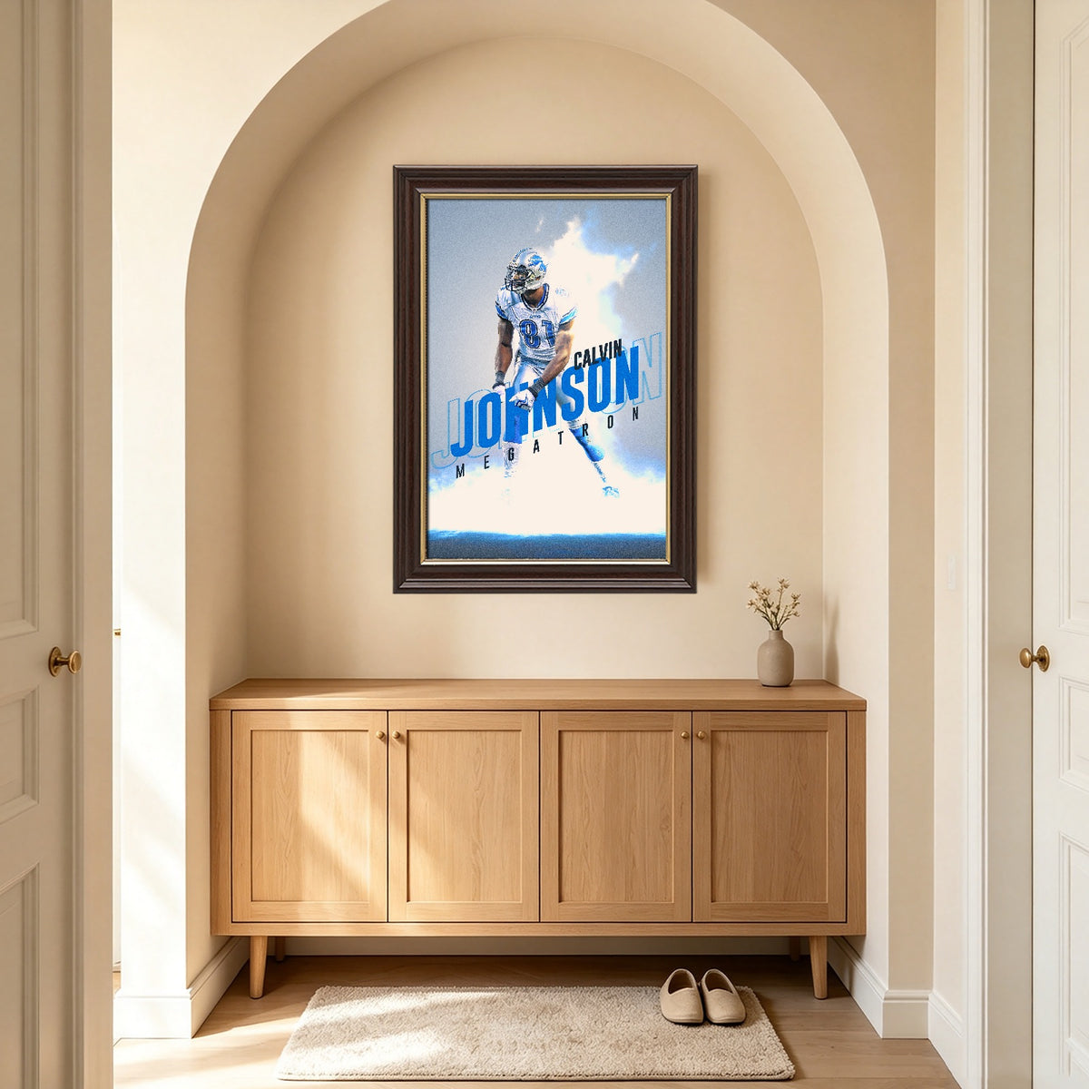 Calvin Johnson Celebrity Sports Art Poster School Dining Room Decoration 3 Canvas Wall Art Poster Decor Gift