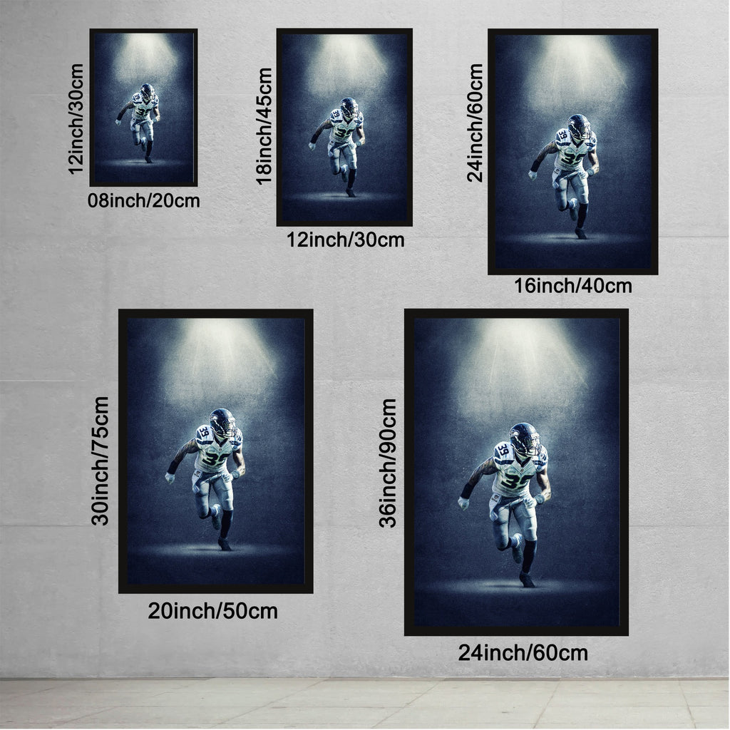 Brandon Browner Art Sports Decorative Poster School Dormitory 8 Canvas Wall Art Poster Decor Gift