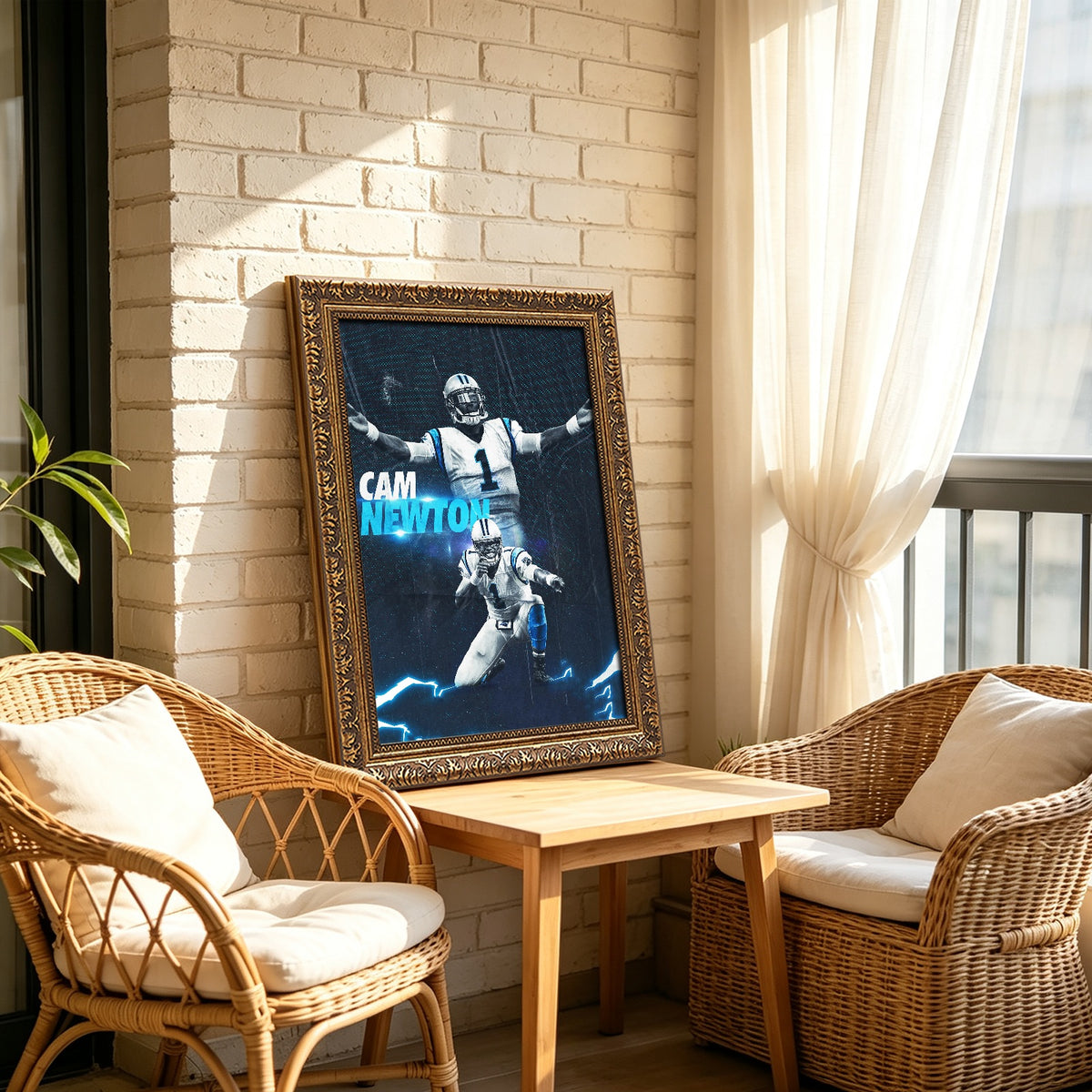 Cam Newton Sports Celebrity Art Deco Poster 5 Canvas Wall Art Poster Decor Gift