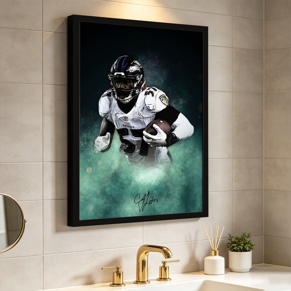 CJ Mosley Celebrity Sports Art Poster School Dining Room Decoration 8 Canvas Wall Art Poster Decor Gift