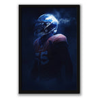 Bradley Chubb Art Sports Decorative Poster School Dormitory 8 Canvas Wall Art Poster Decor Gift