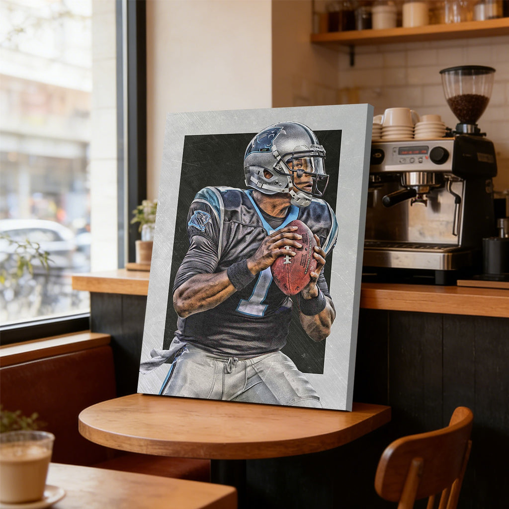 Cam Newton Sports Celebrity Art Deco Poster 6 Canvas Wall Art Poster Decor Gift