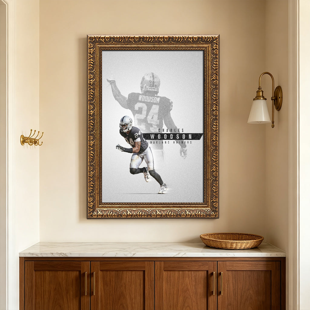 Charles Woodson Celebrity Sports Art Poster School Dining Room Decoration 6 Canvas Wall Art Poster Decor Gift