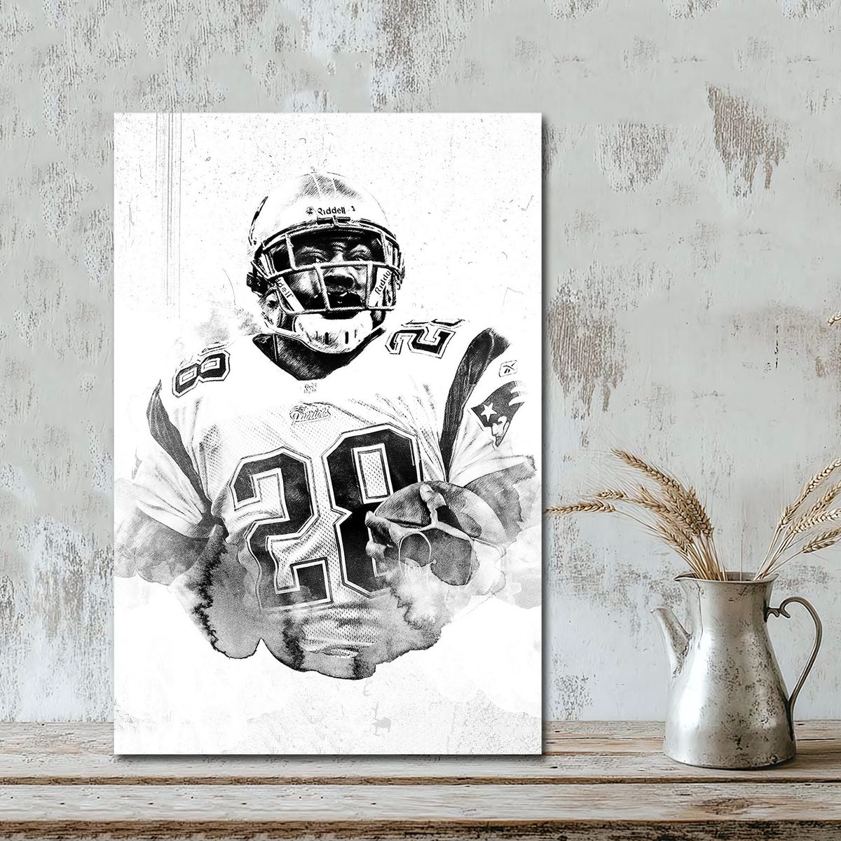 Corey Dillon Art Sports Decorative Poster School Dormitory 1 Canvas Wall Art Poster Decor Gift