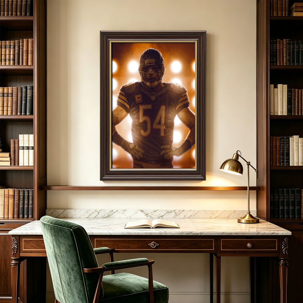 Brian Urlacher Art Sports Decorative Poster School Dormitory 5 Canvas Wall Art Poster Decor Gift