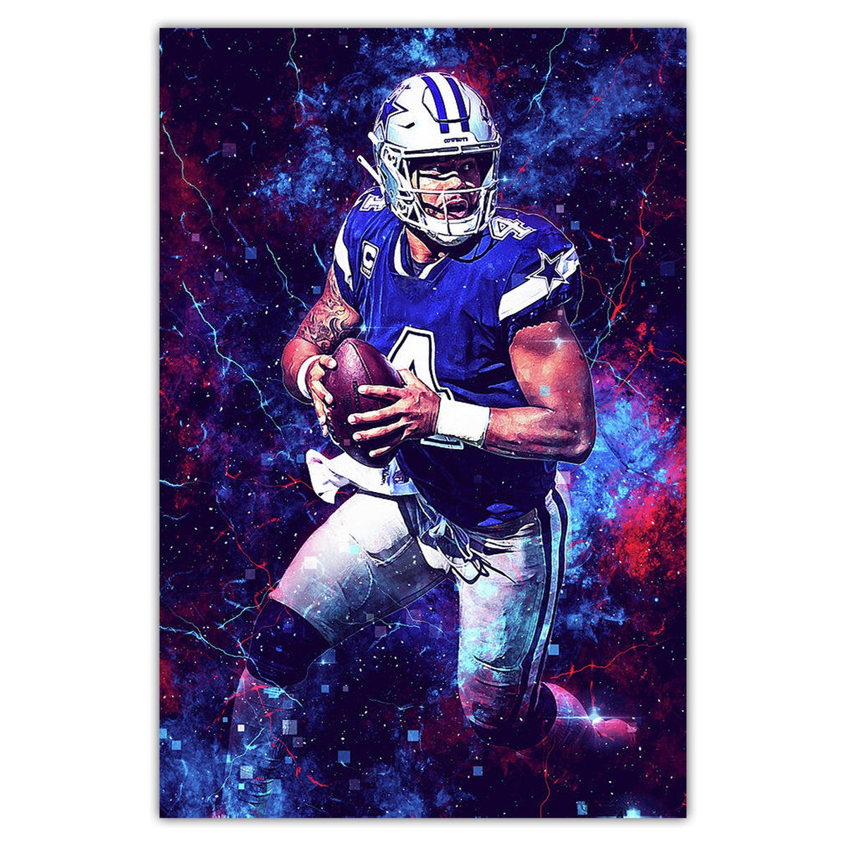 Dak Prescott Sports Celebrity Art Deco Poster 3 Canvas Wall Art Poster Decor Gift