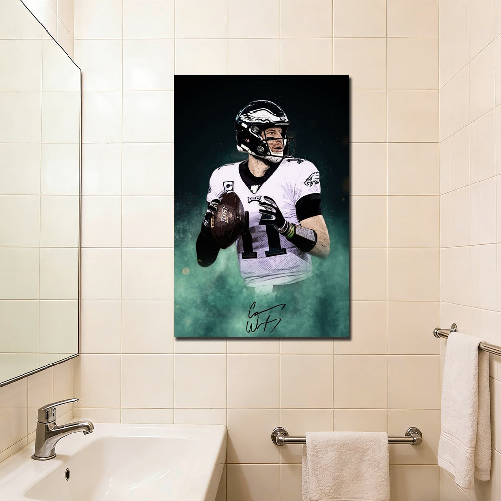 Carson Wentz Celebrity Sports Art Poster School Dining Room Decoration 0 Canvas Wall Art Poster Decor Gift