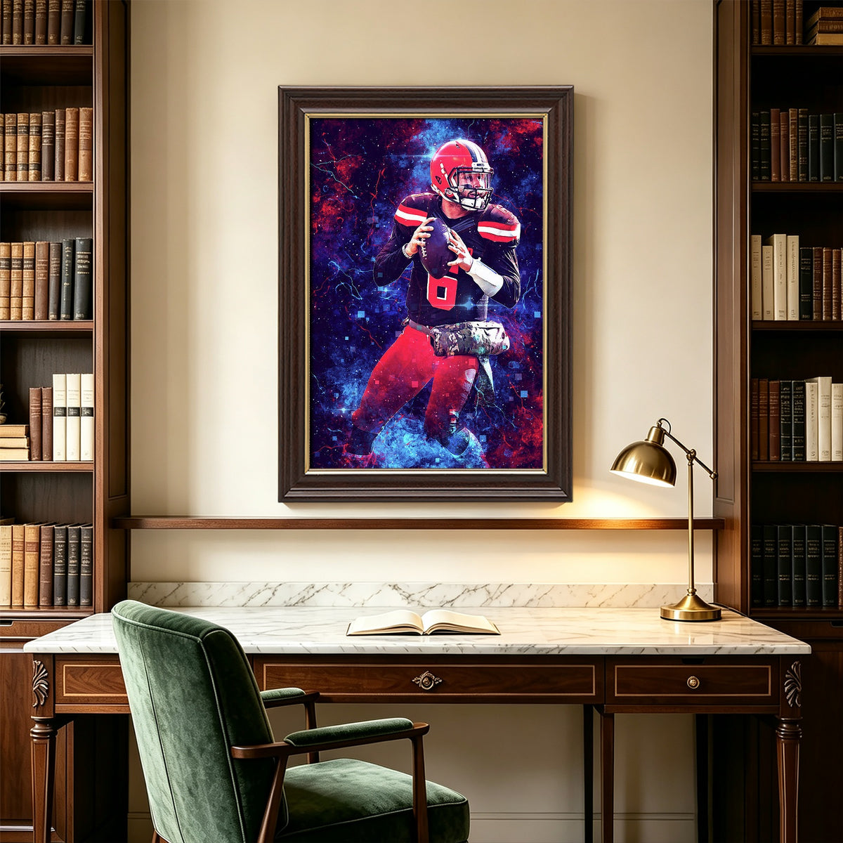 Baker Mayfield Sports Celebrity Art Deco Poster 3 Canvas Wall Art Poster Decor Gift
