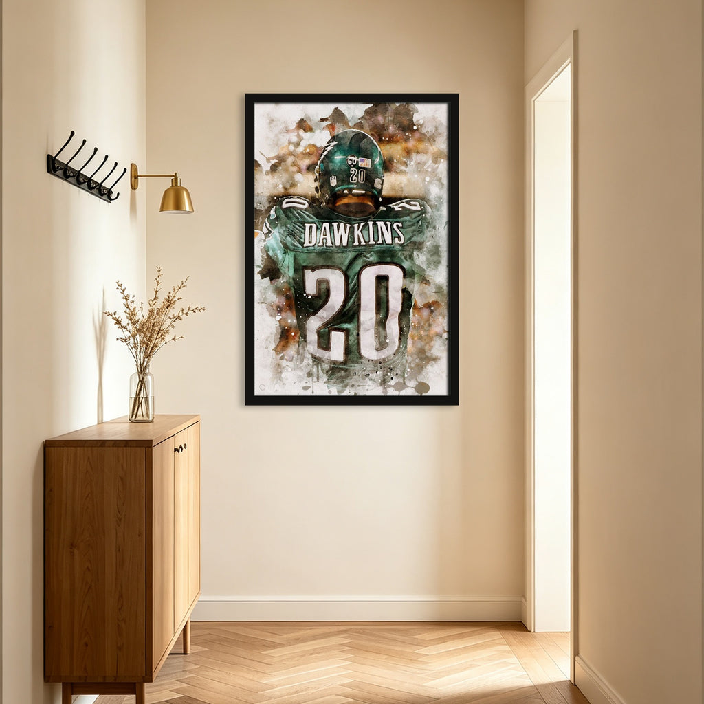 Brian Dawkins Art Poster 0 Canvas Wall Art Poster Decor Gift