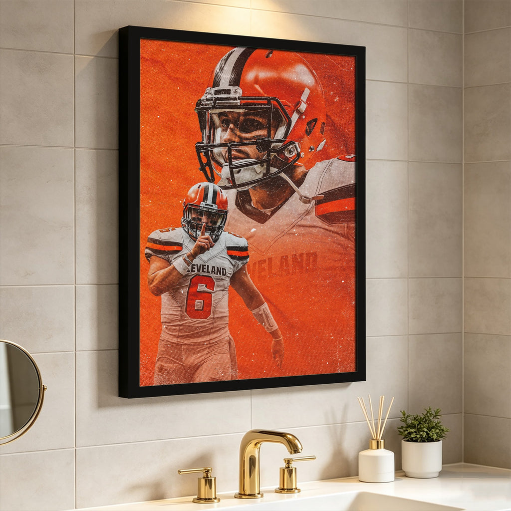 Baker Mayfield Sports Celebrity Art Deco Poster 7 Canvas Wall Art Poster Decor Gift