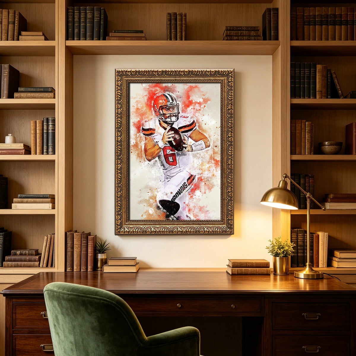 Baker Mayfield Sports Celebrity Art Deco Poster 5 Canvas Wall Art Poster Decor Gift
