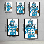 Christian McCaffrey Art Poster 1 Canvas Wall Art Poster Decor Gift