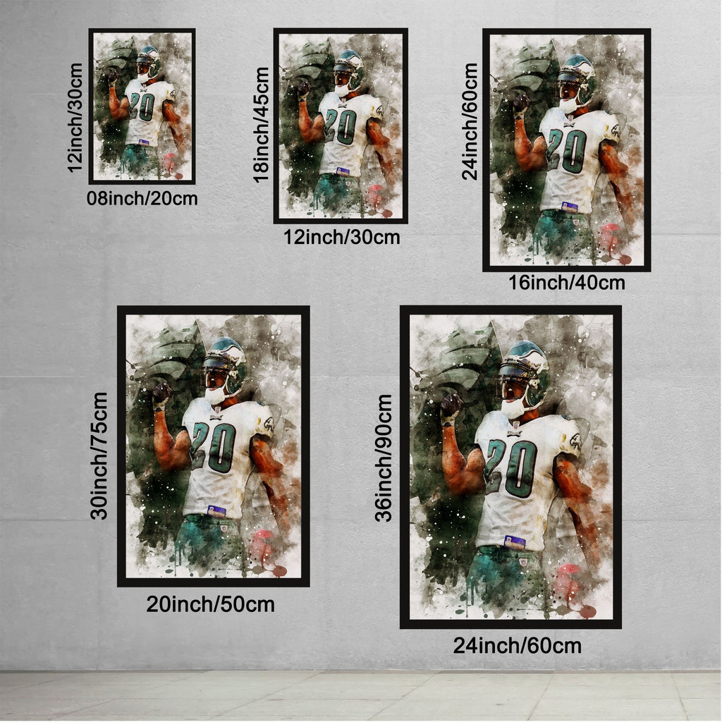 Brian Dawkins Art Poster 4 Canvas Wall Art Poster Decor Gift