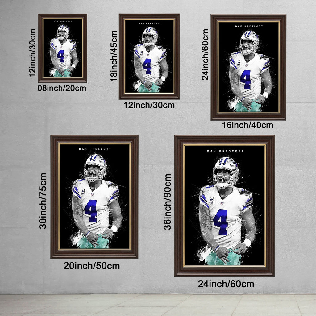 Dak Prescott Art Poster 1 Canvas Wall Art Poster Decor Gift
