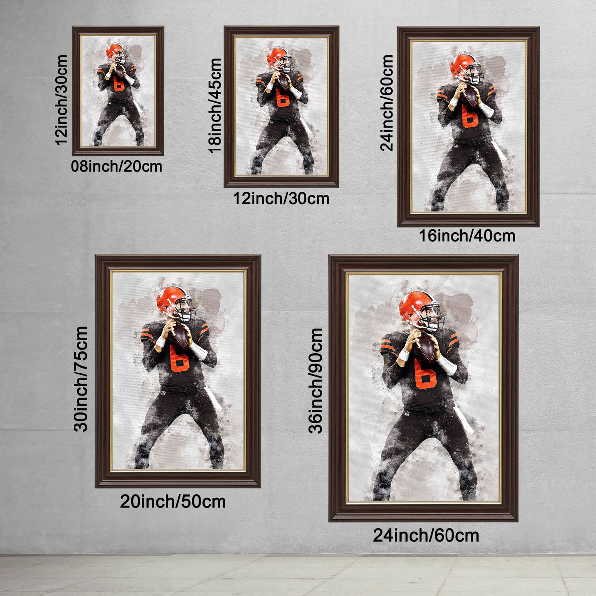 Baker Mayfield Celebrity Sports Art Poster School Dining Room Decoration 6 Canvas Wall Art Poster Decor Gift
