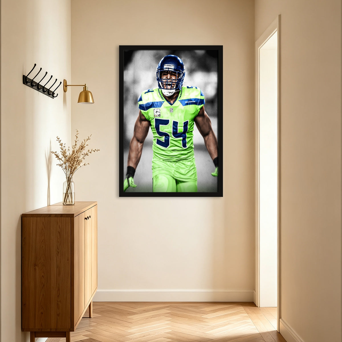 Bobby Wagner Art Sports Decorative Poster School Dormitory 7 Canvas Wall Art Poster Decor Gift