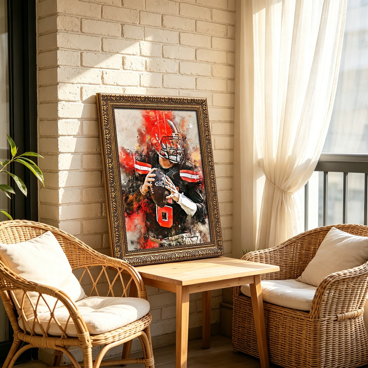 Baker Mayfield Celebrity Sports Art Poster School Dining Room Decoration 10 Canvas Wall Art Poster Decor Gift