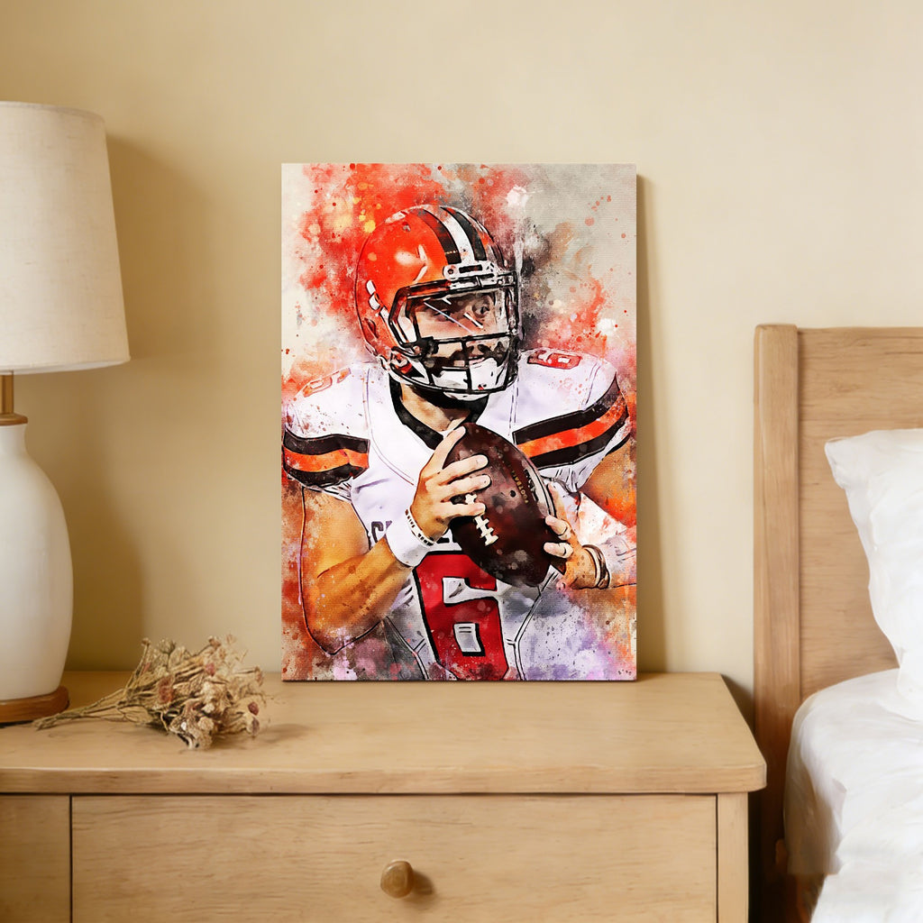 Baker Mayfield Celebrity Sports Art Poster School Dining Room Decoration 12 Canvas Wall Art Poster Decor Gift