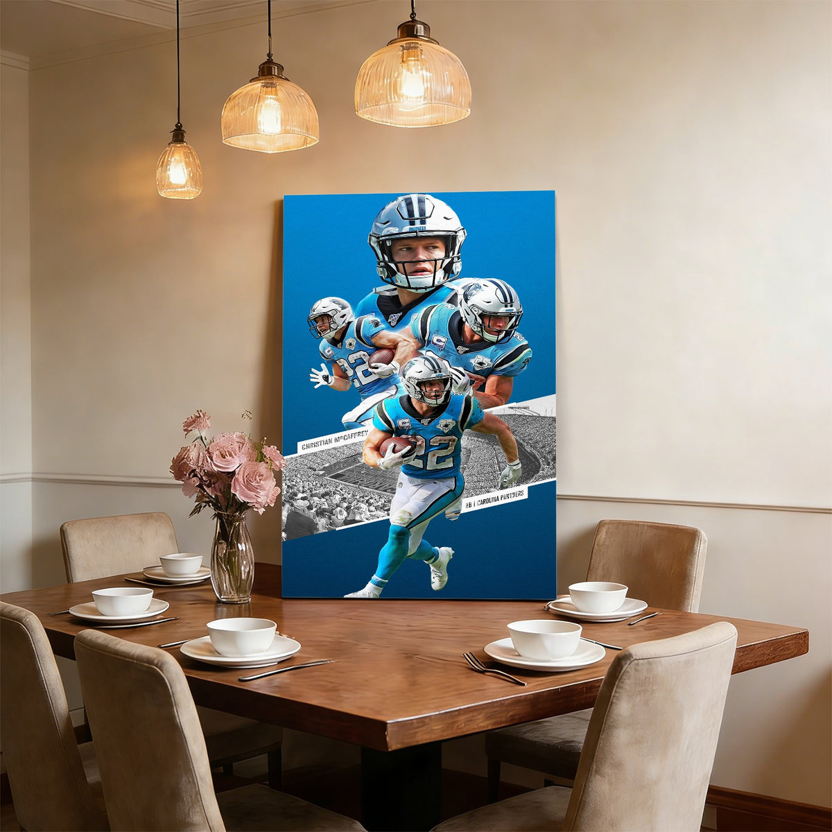 Christian McCaffrey Celebrity Sports Art Poster School Dining Room Decoration 0 Canvas Wall Art Poster Decor Gift