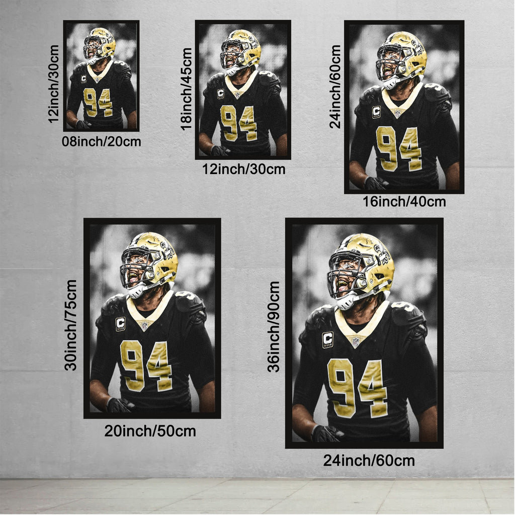 Cameron Jordan Celebrity Sports Art Poster School Dining Room Decoration 1 Canvas Wall Art Poster Decor Gift