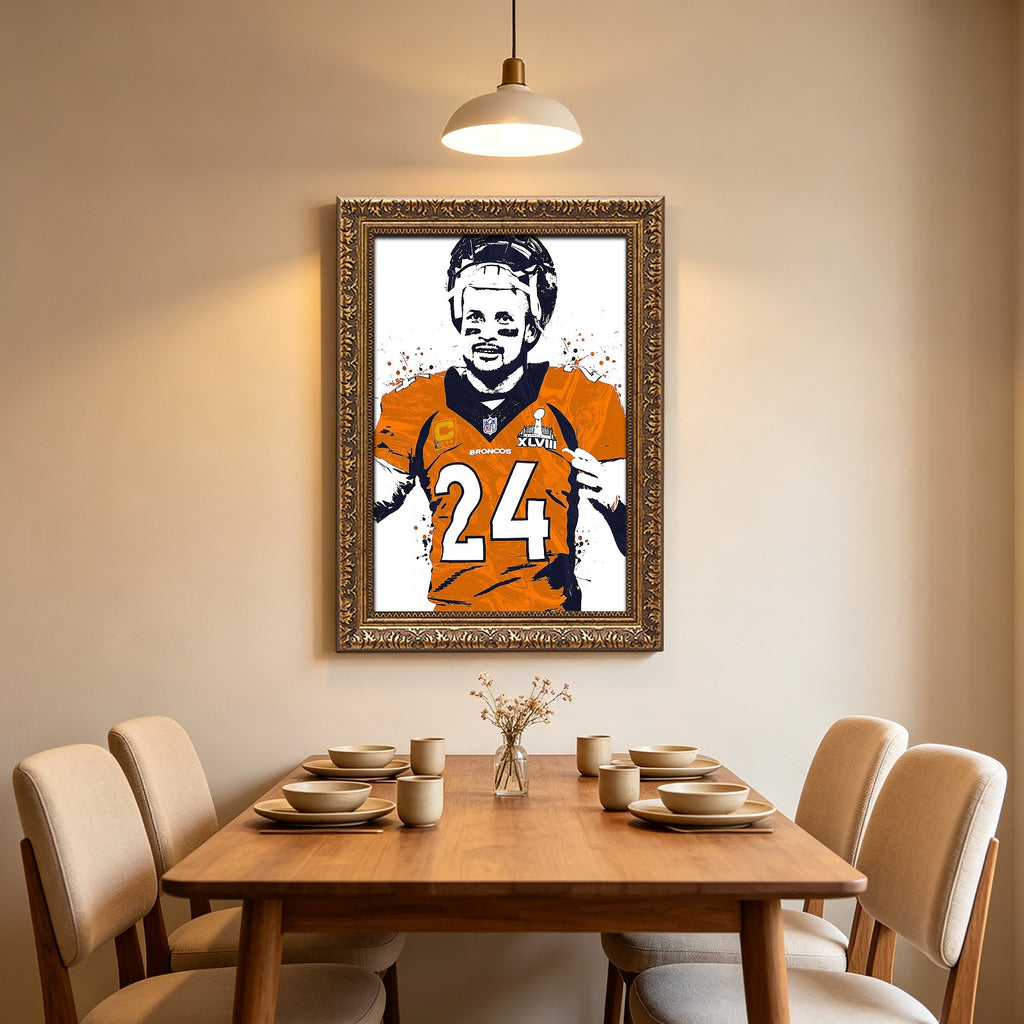 Champ Bailey Celebrity Sports Art Poster School Dining Room Decoration 1 Canvas Wall Art Poster Decor Gift