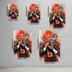 Baker Mayfield Celebrity Sports Art Poster School Dining Room Decoration 3 Canvas Wall Art Poster Decor Gift