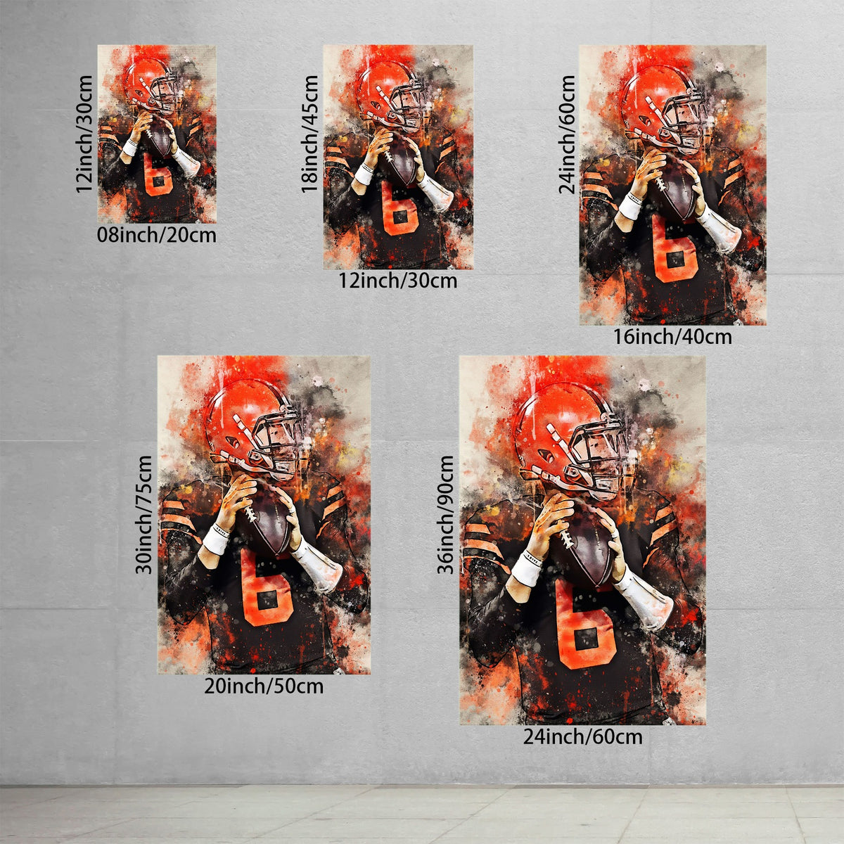Baker Mayfield Celebrity Sports Art Poster School Dining Room Decoration 3 Canvas Wall Art Poster Decor Gift