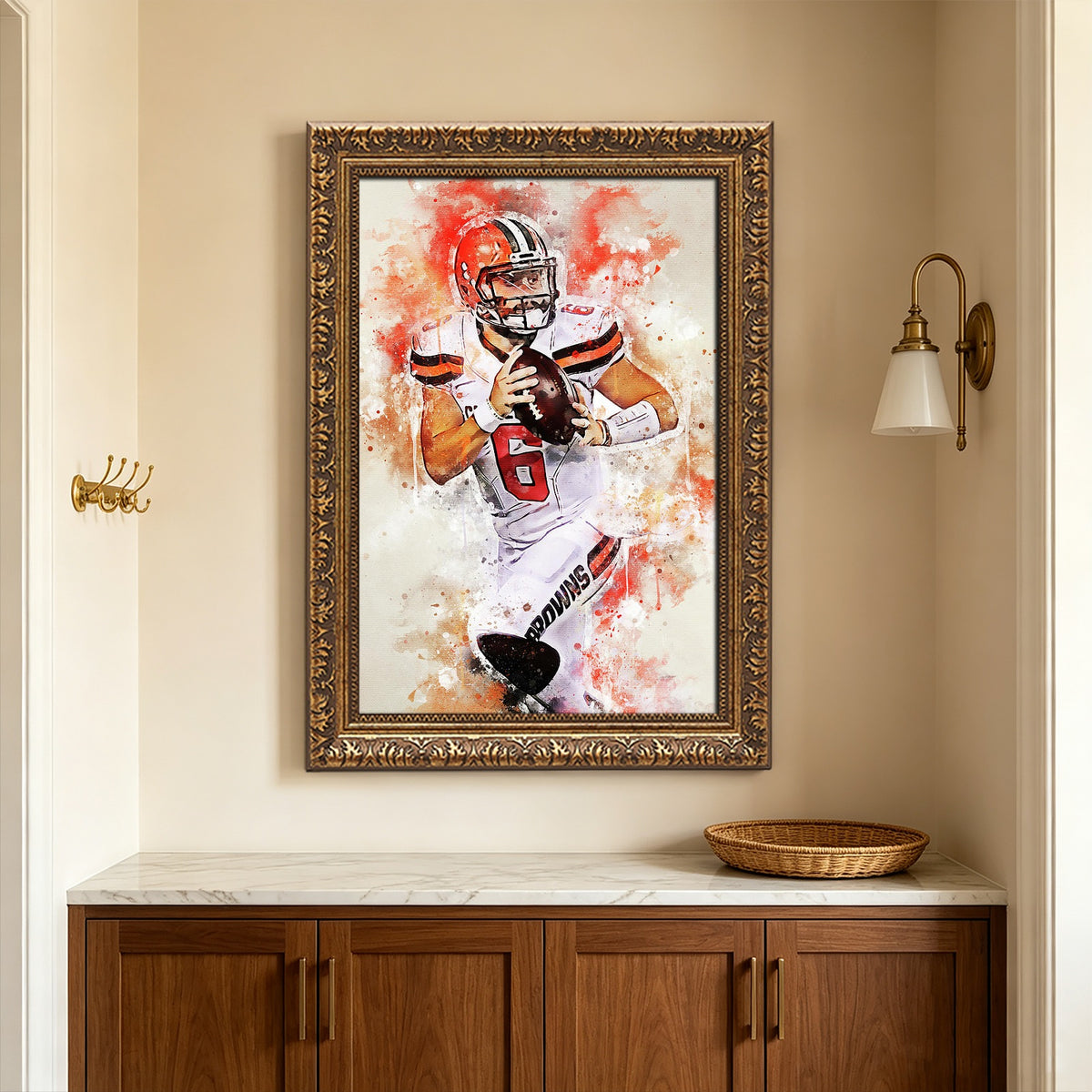 Baker Mayfield Sports Celebrity Art Deco Poster 5 Canvas Wall Art Poster Decor Gift