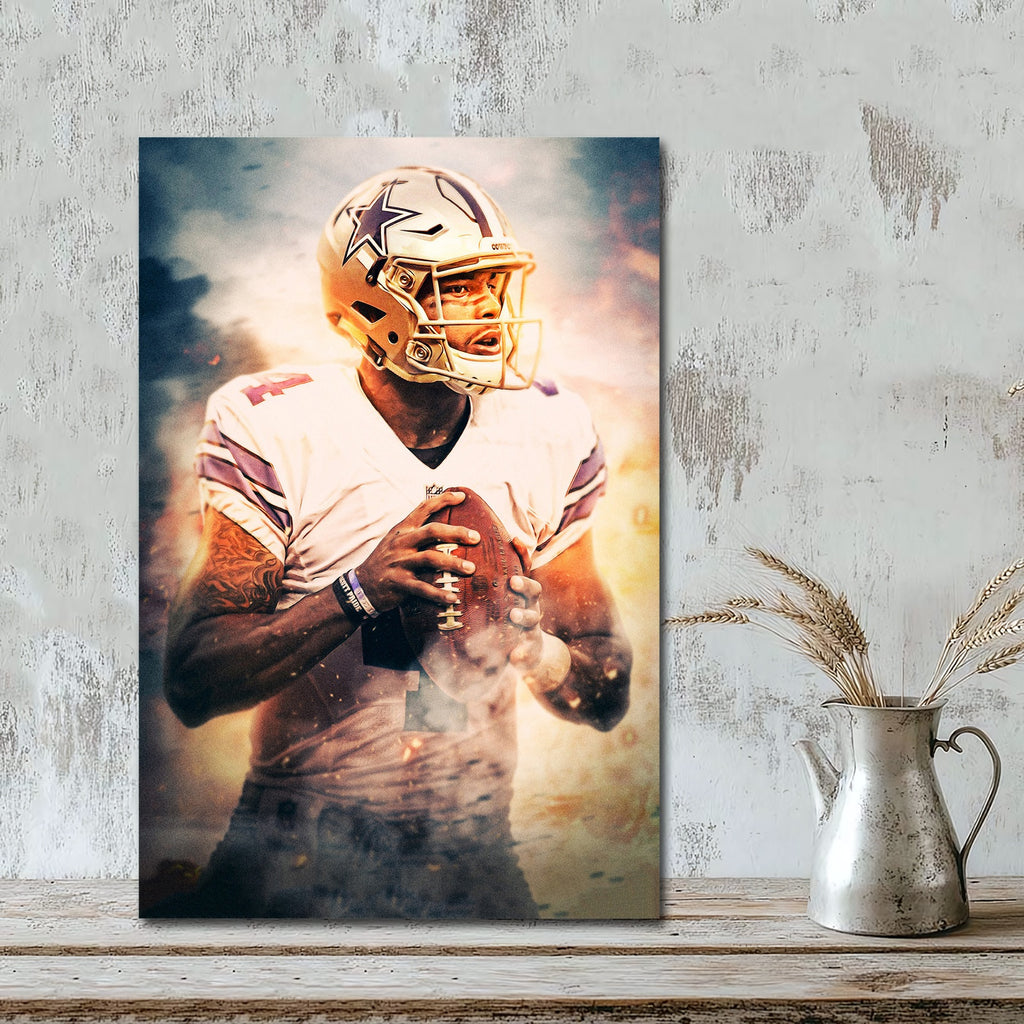 Dak Prescott Celebrity Sports Art Poster School Dining Room Decoration 8 Canvas Wall Art Poster Decor Gift