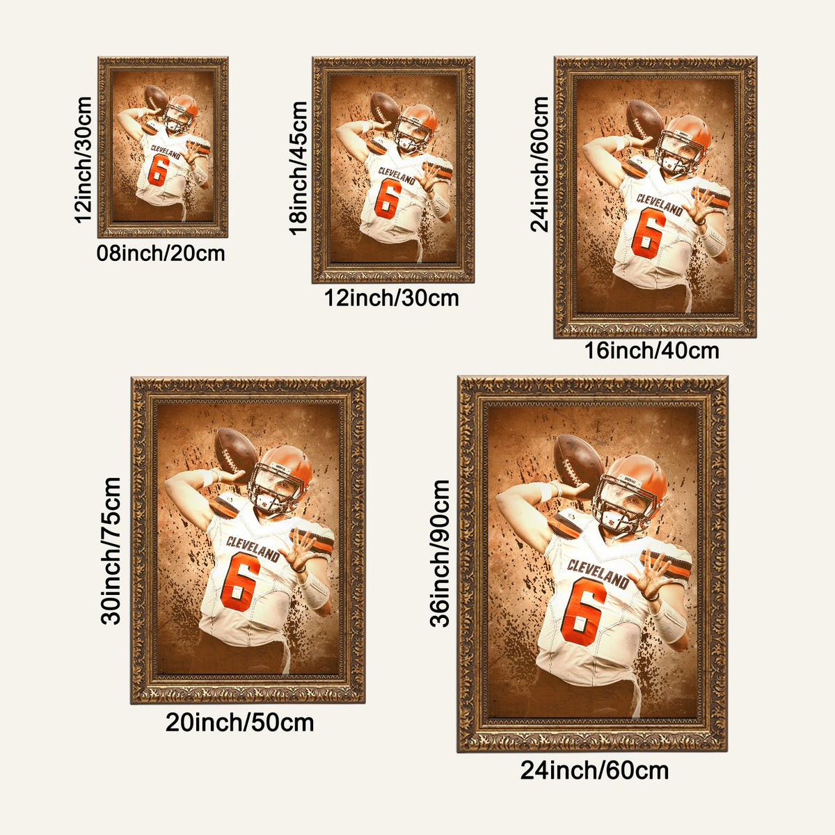 Baker Mayfield Sports Celebrity Art Deco Poster 11 Canvas Wall Art Poster Decor Gift