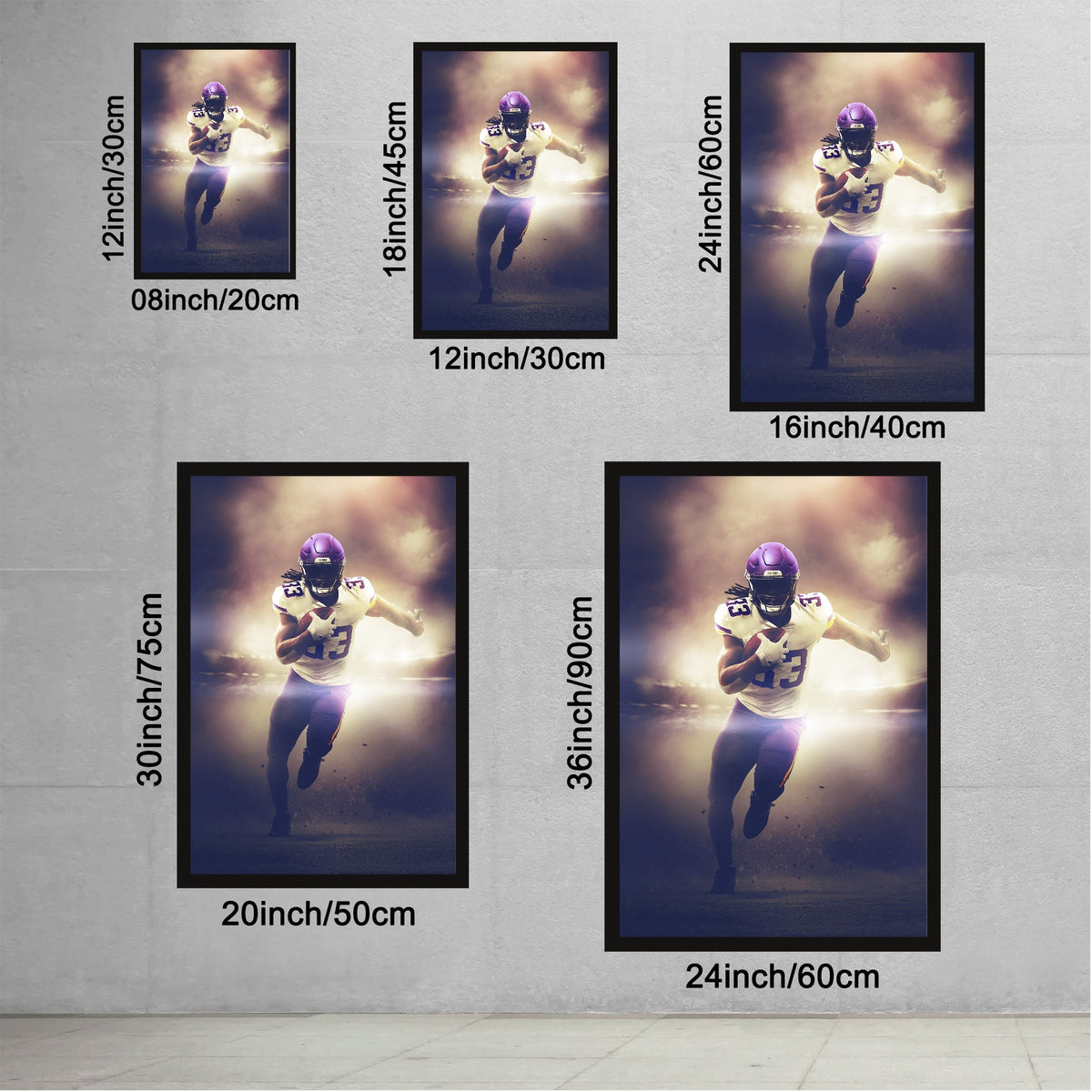 Dalvin Cook Art Sports Decorative Poster School Dormitory 7 Canvas Wall Art Poster Decor Gift