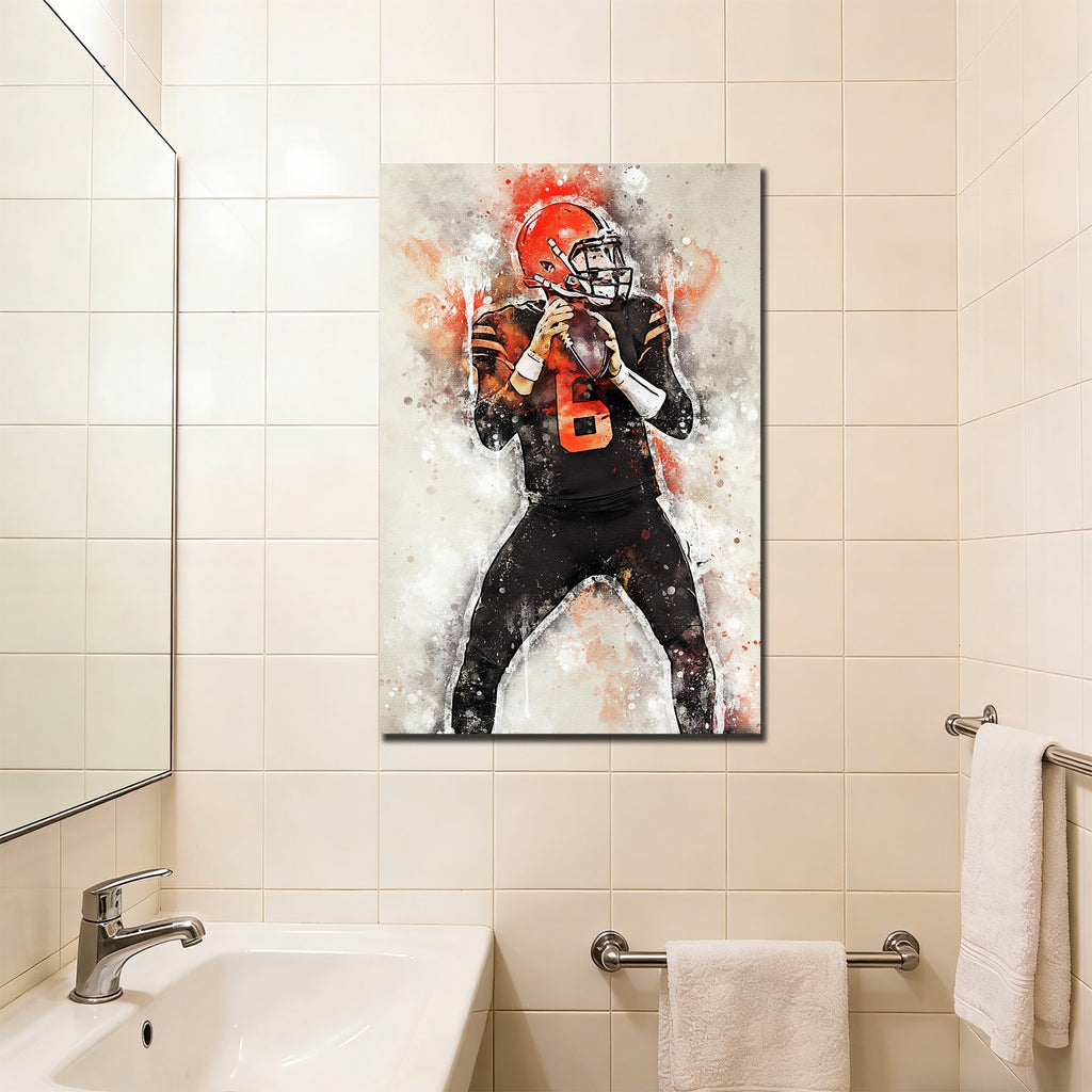 Baker Mayfield Sports Celebrity Art Deco Poster 6 Canvas Wall Art Poster Decor Gift