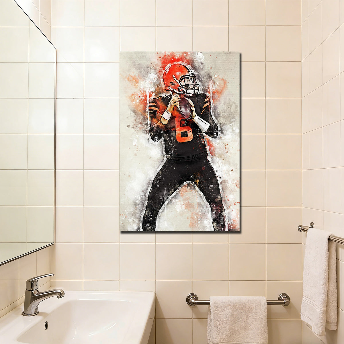 Baker Mayfield Sports Celebrity Art Deco Poster 6 Canvas Wall Art Poster Decor Gift