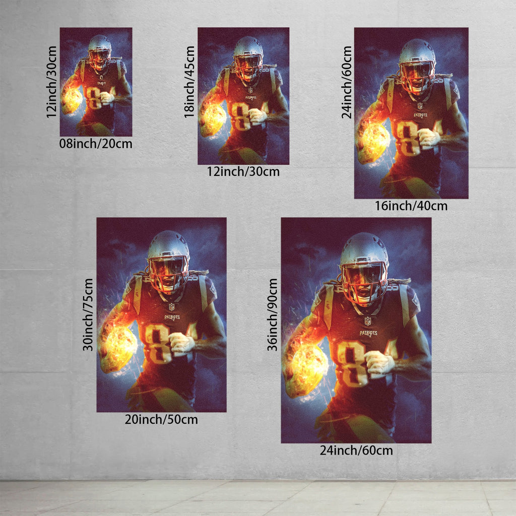 Cordarrelle Patterson Art Sports Decorative Poster School Dormitory 6 Canvas Wall Art Poster Decor Gift
