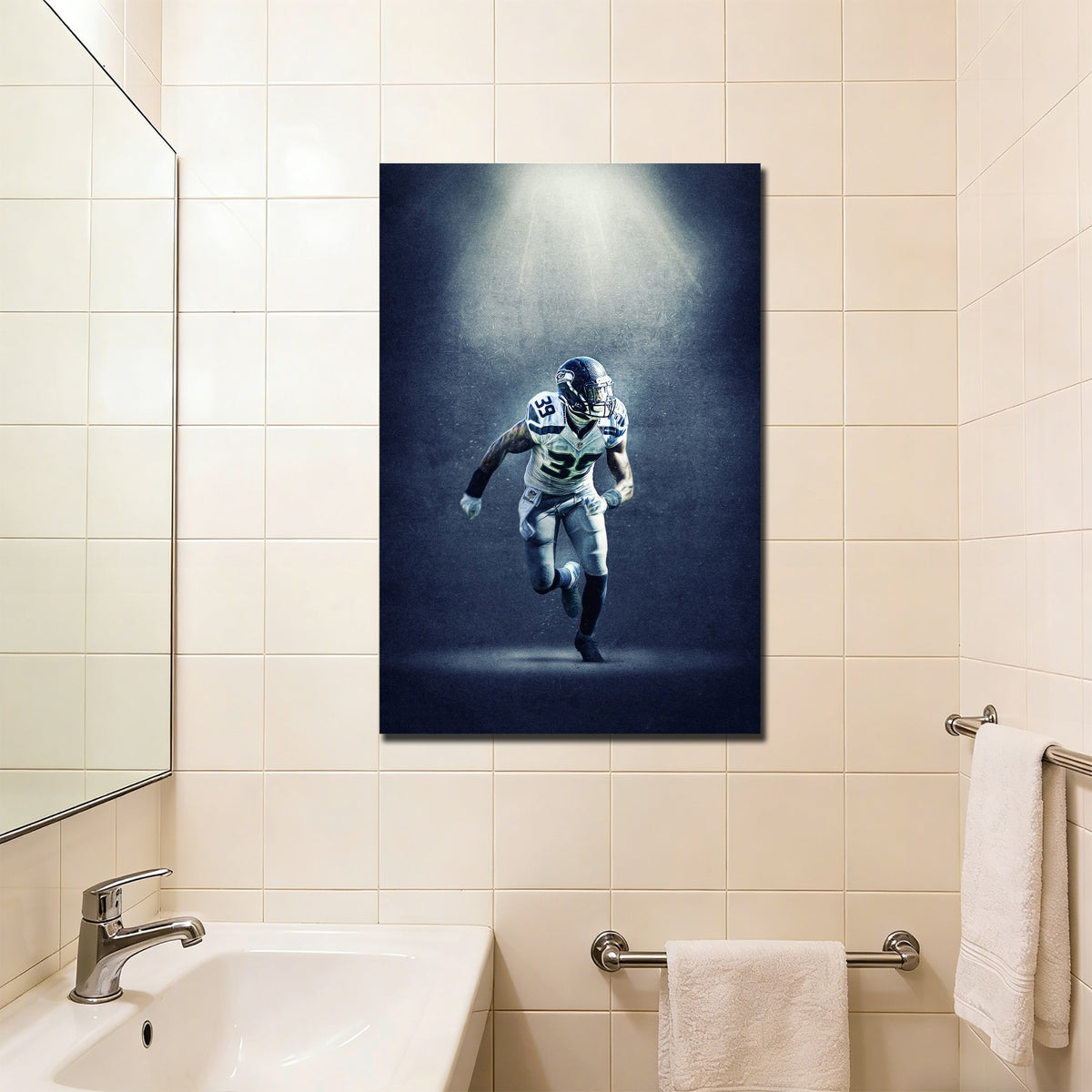 Brandon Browner Art Sports Decorative Poster School Dormitory 8 Canvas Wall Art Poster Decor Gift
