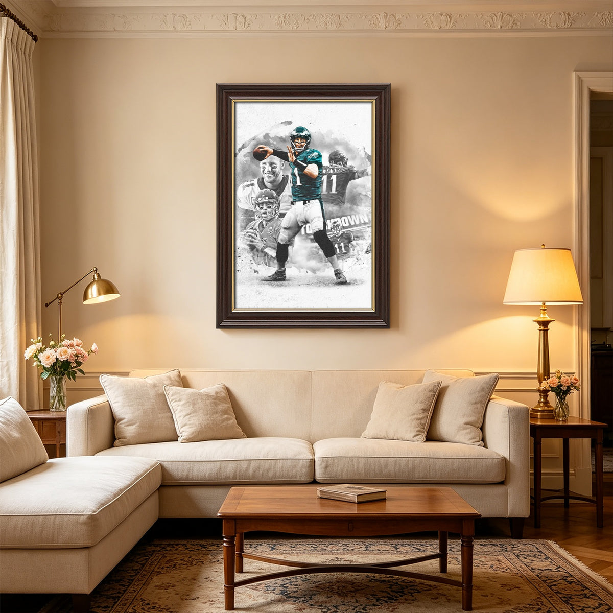 Carson Wentz Art Sports Decorative Poster School Dormitory 1 Canvas Wall Art Poster Decor Gift