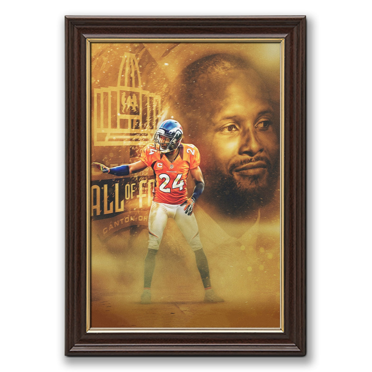 Champ Bailey Art Sports Decorative Poster School Dormitory 4 Canvas Wall Art Poster Decor Gift