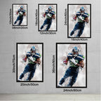 Chris Carson Celebrity Sports Art Poster School Dining Room Decoration 6 Canvas Wall Art Poster Decor Gift