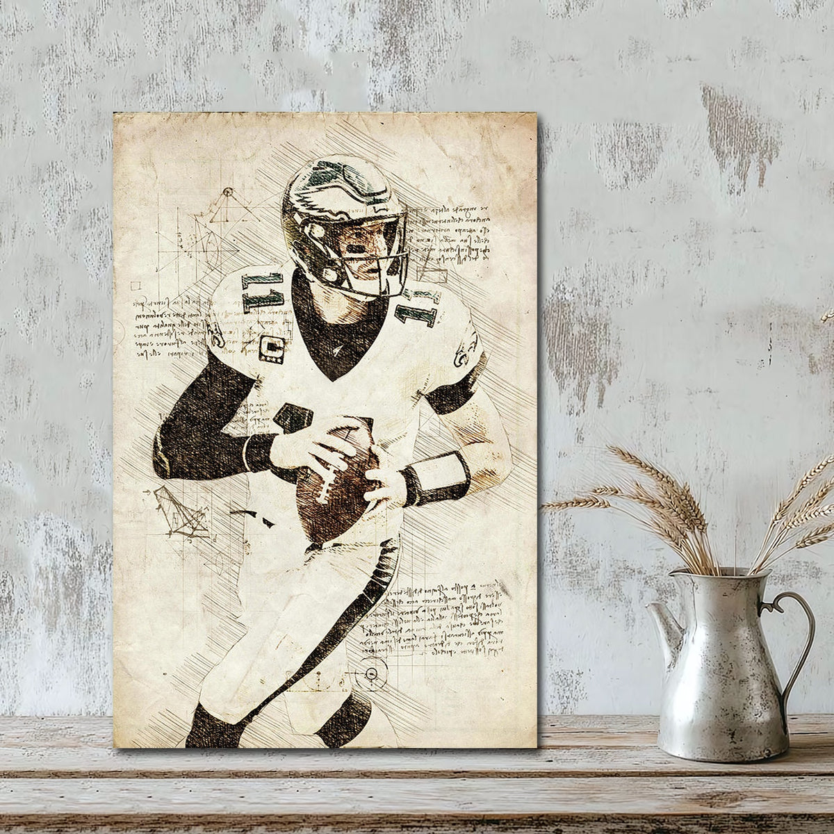 Carson Wentz Sports Celebrity Art Deco Poster 5 Canvas Wall Art Poster Decor Gift