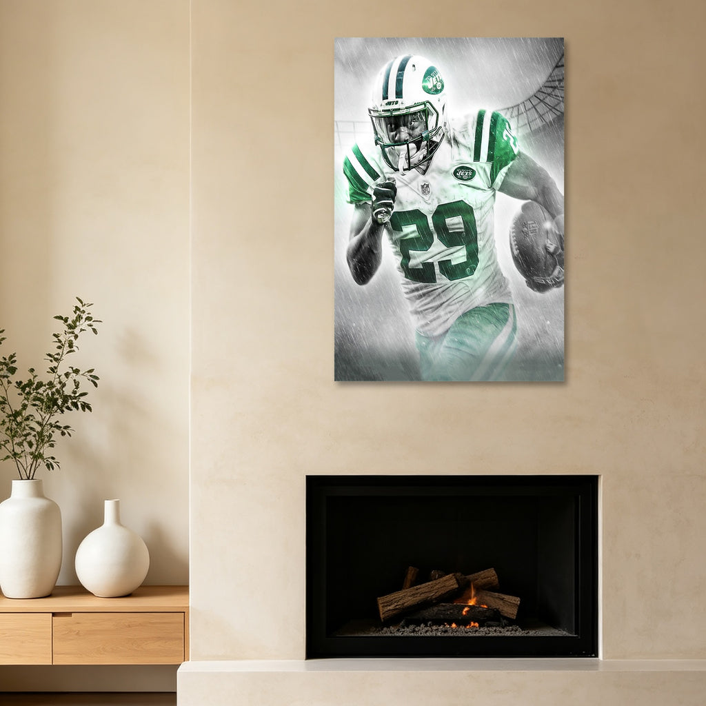 Bilal Powell Art Sports Decorative Poster School Dormitory 0 Canvas Wall Art Poster Decor Gift